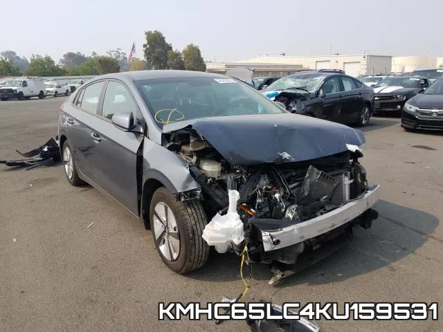 KMHC65LC4KU159531 2019 Hyundai Ioniq, Blue