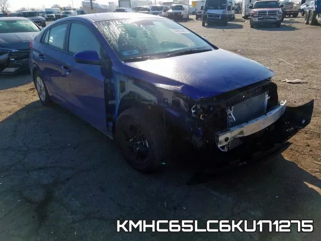 KMHC65LC6KU171275 2019 Hyundai Ioniq, Blue