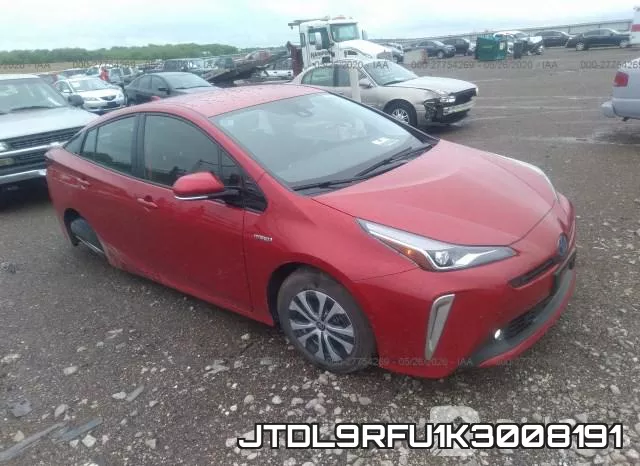 JTDL9RFU1K3008191 2019 Toyota Prius, Le/Xle