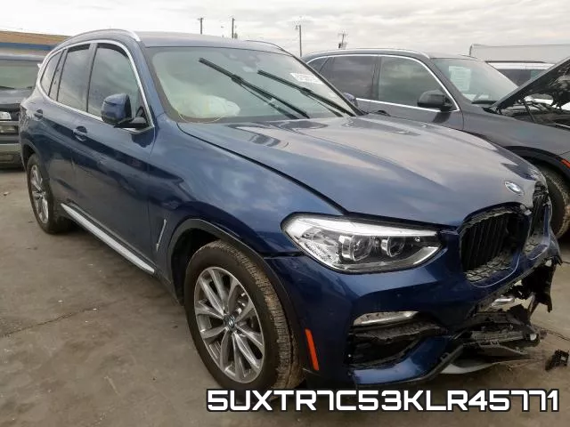 5UXTR7C53KLR45771 2019 BMW X3, Sdrive30I