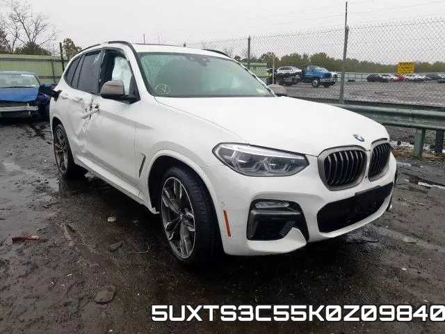 5UXTS3C55K0Z09840 2019 BMW X3, Xdrivem40I