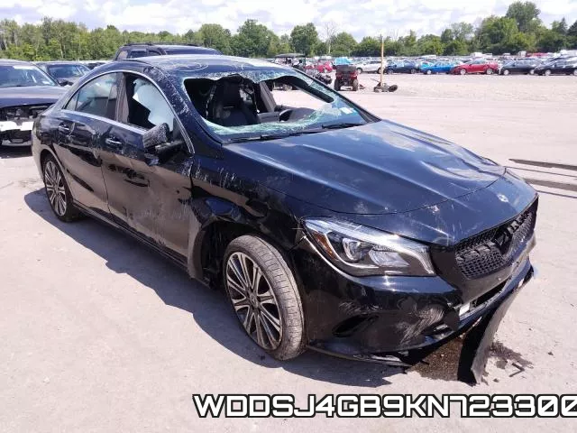WDDSJ4GB9KN723300 2019 Mercedes-Benz CLA-Class,    250 4Matic