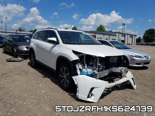 5TDJZRFH1KS624739 2019 Toyota Highlander, SE