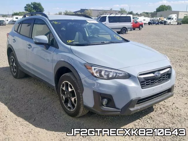 JF2GTAECXK8210643 2019 Subaru Crosstrek, Premium
