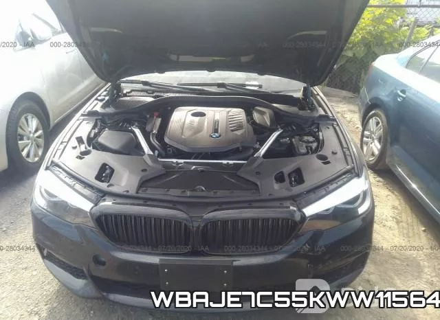 WBAJE7C55KWW11564 2019 BMW 5 Series, 540I Xdrive