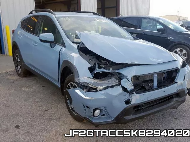 JF2GTACC5K8294020 2019 Subaru Crosstrek, Premium