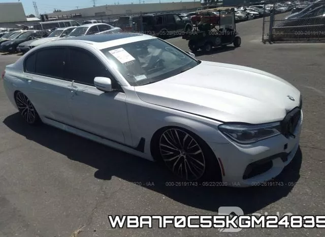 WBA7F0C55KGM24835 2019 BMW 7 Series, 750 I