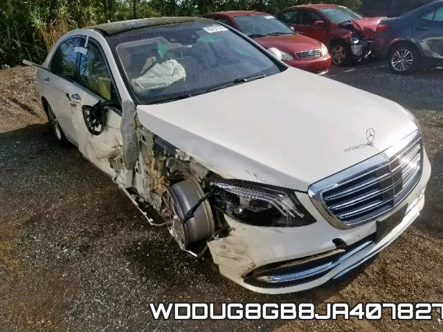 WDDUG8GB8JA407827 2018 Mercedes-Benz S-Class,  560 4Matic