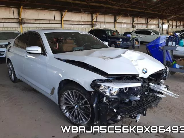 WBAJA5C56KBX86493 2019 BMW 5 Series, 530 I