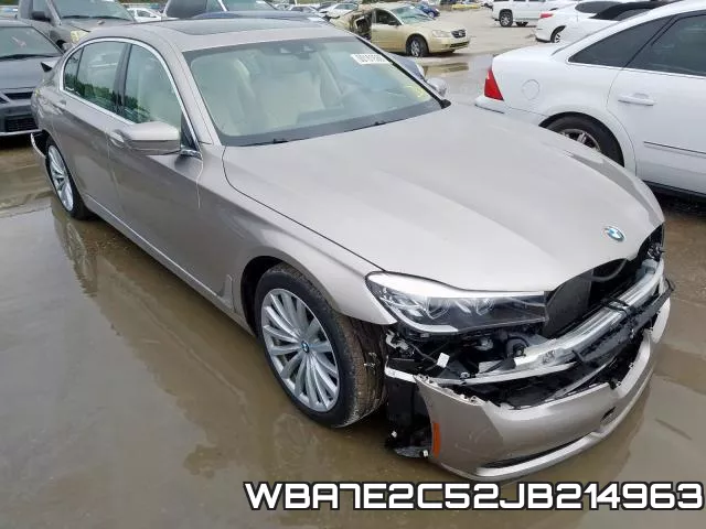 WBA7E2C52JB214963 2018 BMW 7 Series, 740 I
