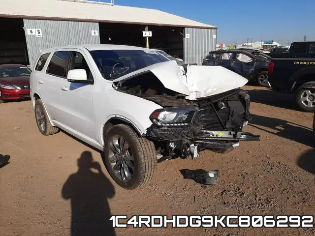 1C4RDHDG9KC806292 2019 Dodge Durango, GT