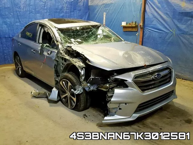 4S3BNAN67K3012581 2019 Subaru Legacy, 2.5I Limited