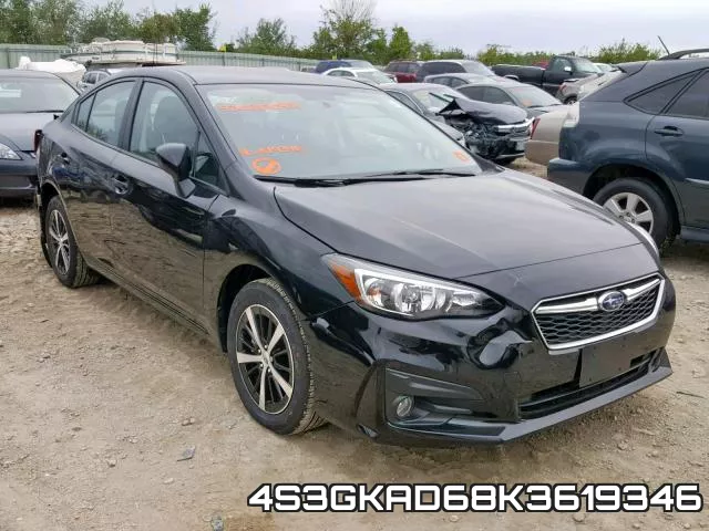 4S3GKAD68K3619346 2019 Subaru Impreza, Premium Plus
