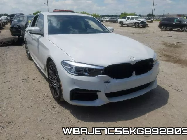 WBAJE7C56KG892803 2019 BMW 5 Series, 540 XI