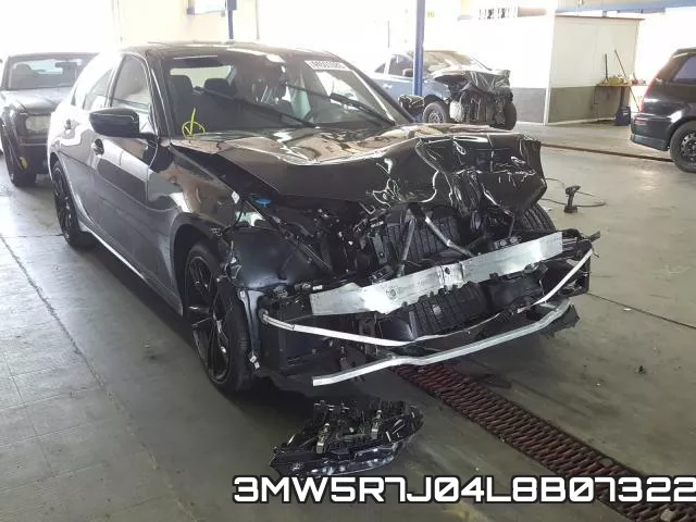 3MW5R7J04L8B07322 2020 BMW 3 Series, 330XI
