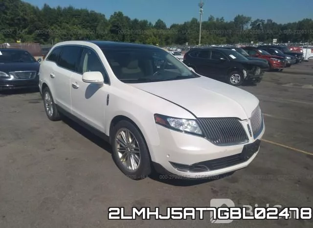 2LMHJ5AT7GBL02478 2016 Lincoln MKT, Ecoboost