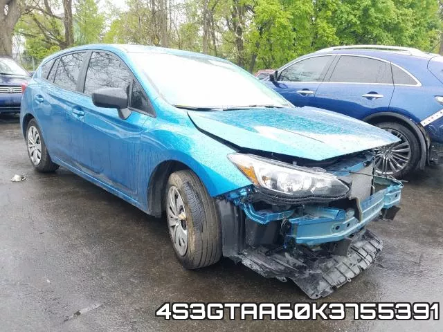4S3GTAA60K3755391 2019 Subaru Impreza