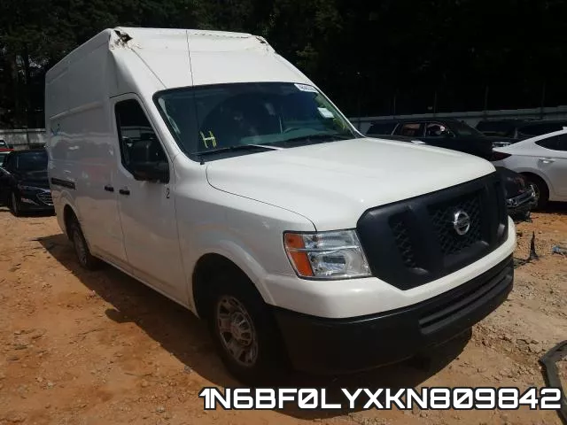 1N6BF0LYXKN809842 2019 Nissan NV, 2500 S