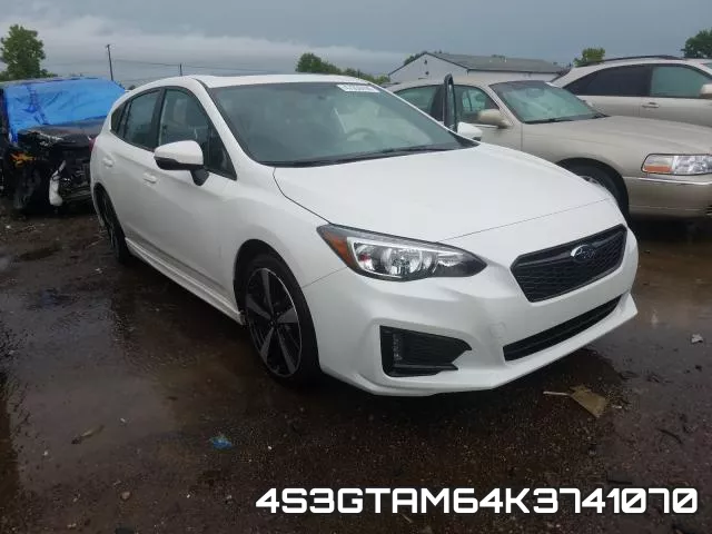 4S3GTAM64K3741070 2019 Subaru Impreza, Sport