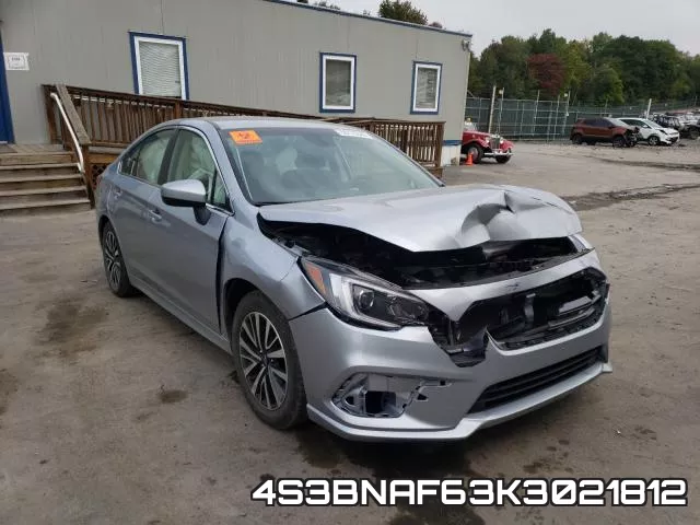 4S3BNAF63K3021812 2019 Subaru Legacy, 2.5I Premium