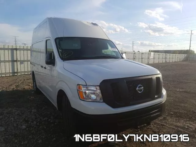 1N6BF0LY7KN810916 2019 Nissan NV, 2500 S