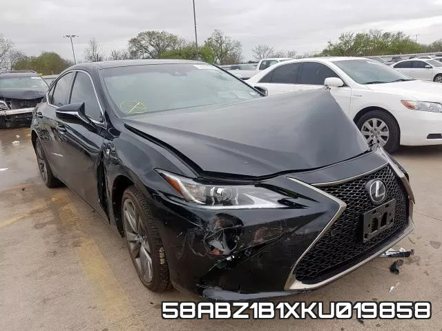 58ABZ1B1XKU019858 2019 Lexus ES, 350