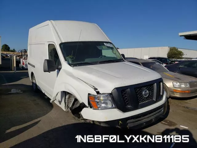 1N6BF0LYXKN811185 2019 Nissan NV, 2500 S