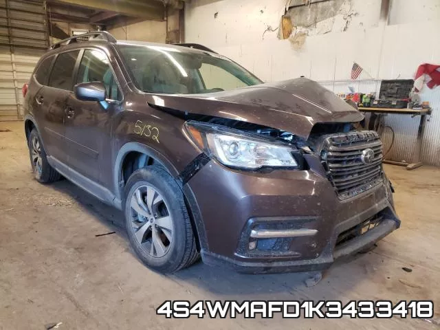 4S4WMAFD1K3433418 2019 Subaru Ascent, Premium