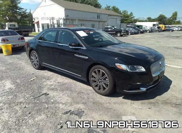 1LN6L9NP8H5618706 2017 Lincoln Continental, Reserve