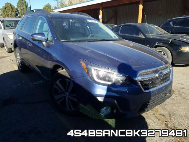 4S4BSANC8K3279481 2019 Subaru Outback, 2.5I Limited