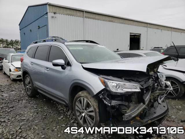 4S4WMAPD8K3473106 2019 Subaru Ascent, Limited