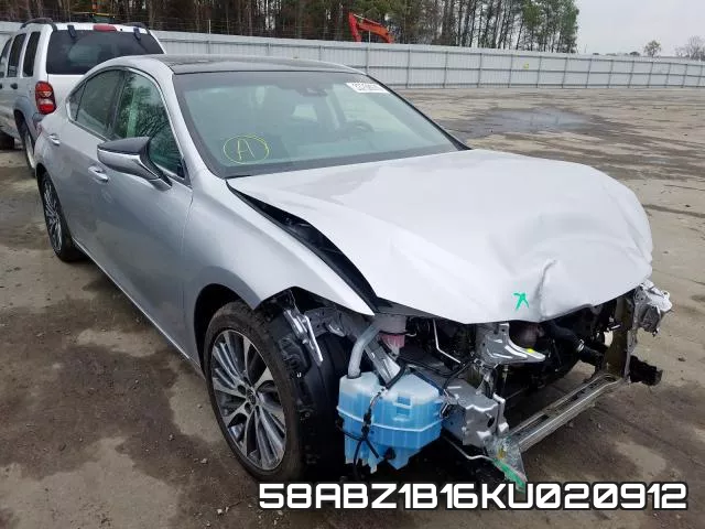 58ABZ1B16KU020912 2019 Lexus ES, 350