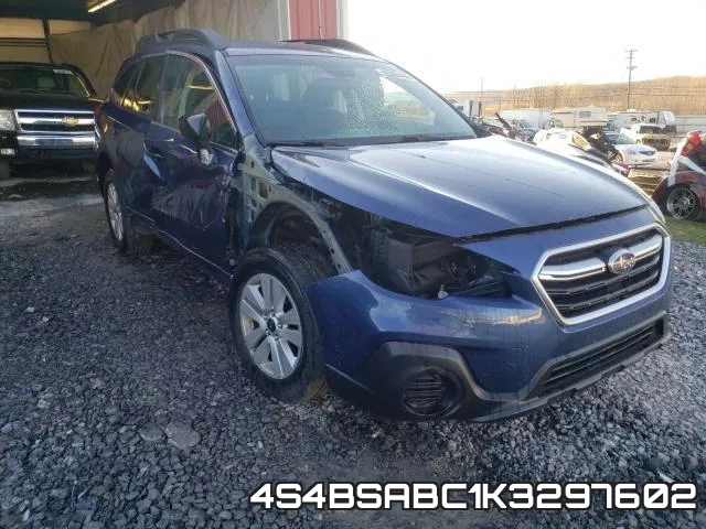 4S4BSABC1K3297602 2019 Subaru Outback, 2.5I
