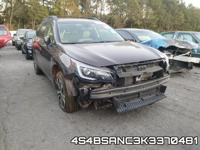 4S4BSANC3K3370481 2019 Subaru Outback, 2.5I Limited
