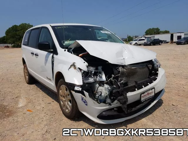 2C7WDGBGXKR538587 2019 Dodge Grand Caravan,  SE