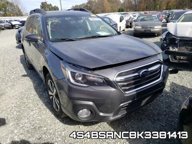 4S4BSANC8K3381413 2019 Subaru Outback, 2.5I Limited
