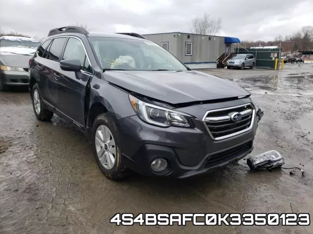 4S4BSAFC0K3350123 2019 Subaru Outback, 2.5I Premium