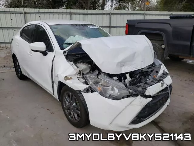 3MYDLBYV8KY521143 2019 Toyota Yaris, L