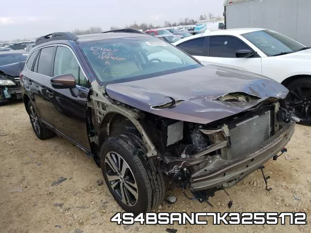4S4BSANC7K3255172 2019 Subaru Outback, 2.5I Limited