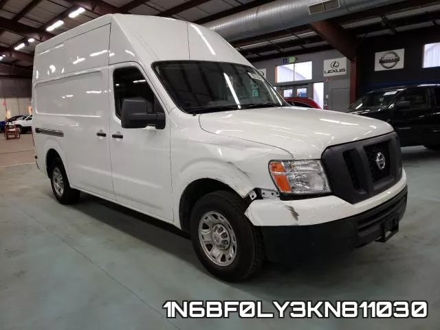1N6BF0LY3KN811030 2019 Nissan NV, 2500 S