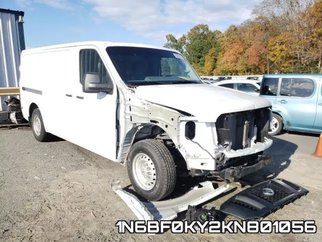 1N6BF0KY2KN801056 2019 Nissan NV, 2500 S