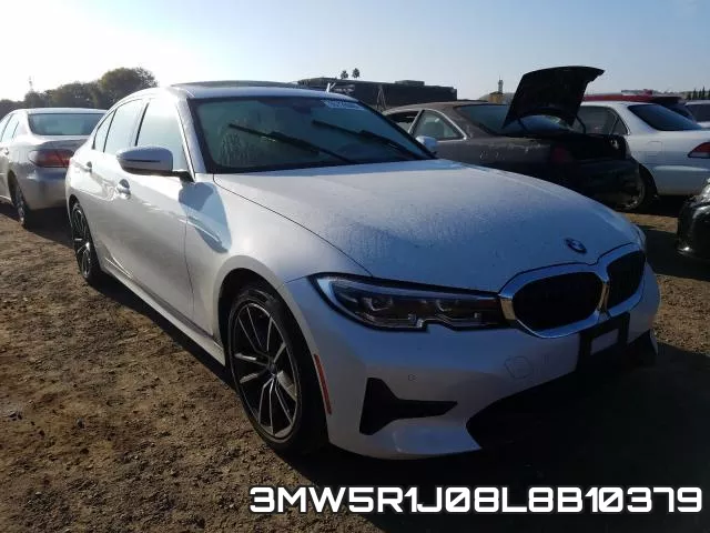 3MW5R1J08L8B10379 2020 BMW 3 Series, 330I