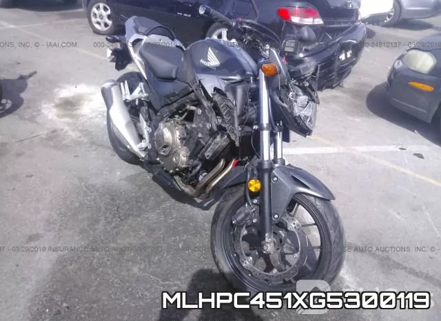 MLHPC451XG5300119 2016 Honda CB500, F