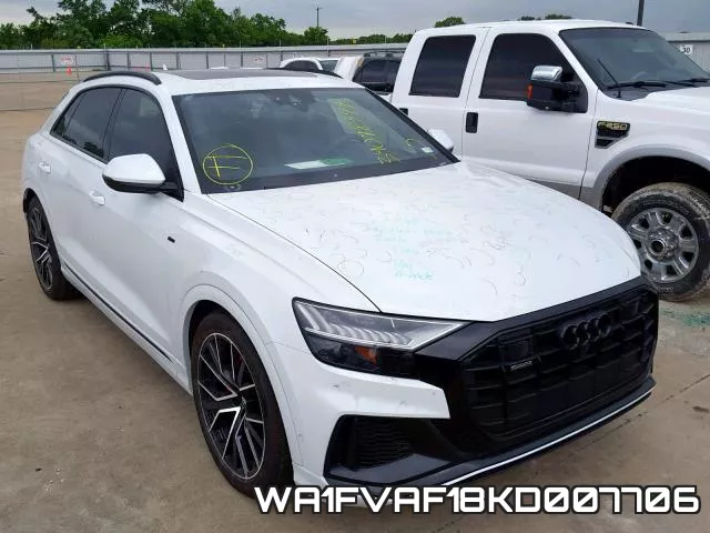 WA1FVAF18KD007706 2019 Audi Q8, Prestige S-Line